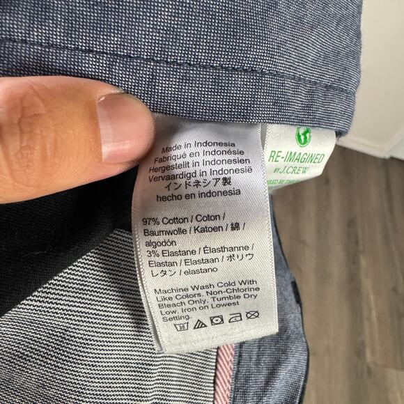 J.Crew 770 Straight Fit Stretch Chino Pants 36x32 Black Flat Front Twill Zip Fly - Picture 9 of 10